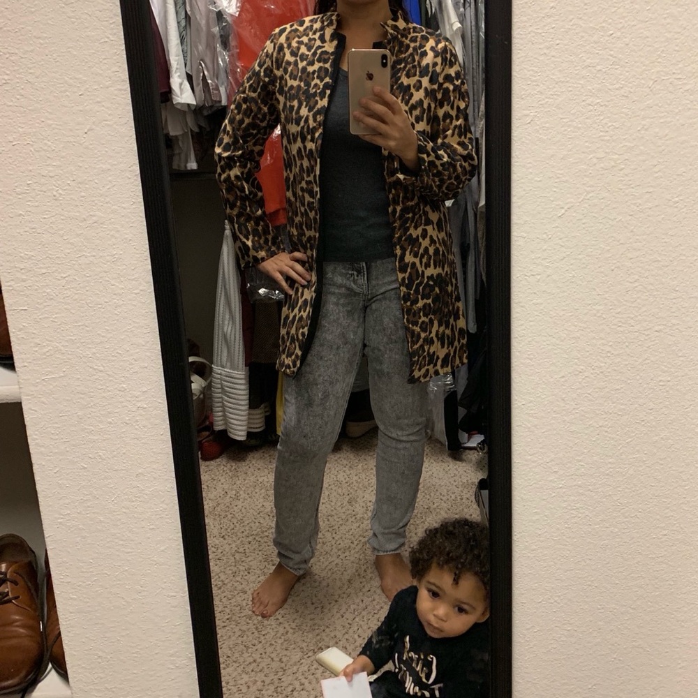 Stylish, Leopard Print, Long Jacket - Picture 7 of 8